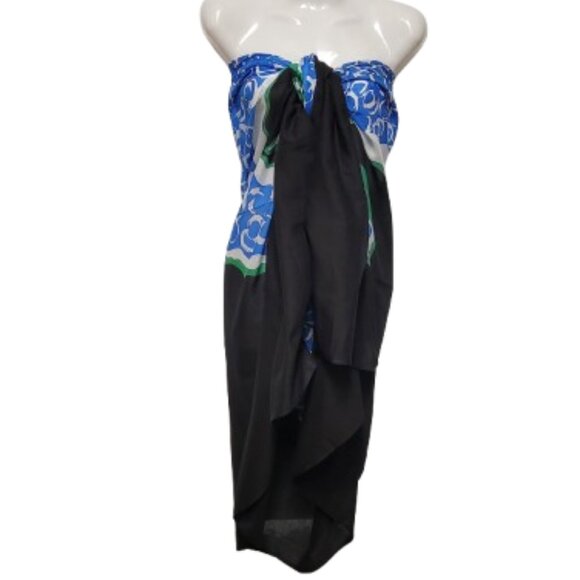 Cover Up Handpainted Cotton Batik Coverups Strapless Dress Wrapskirt Home Accent - Picture 4 of 6